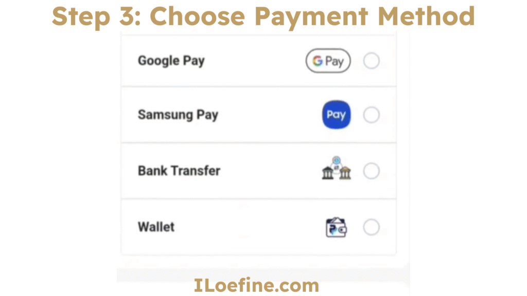 Choose Payment Method