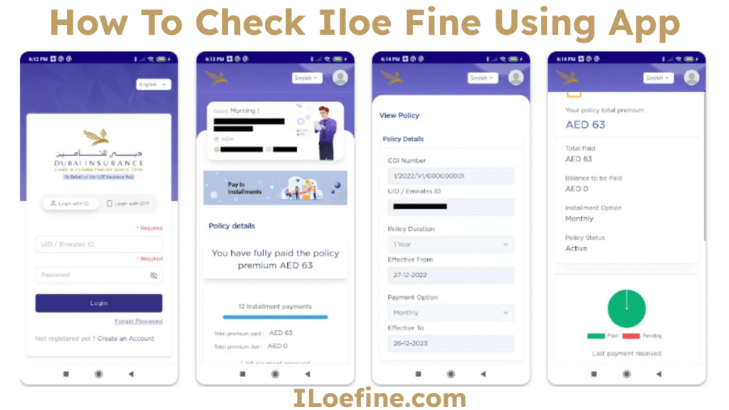 Check Iloe Fine Using App